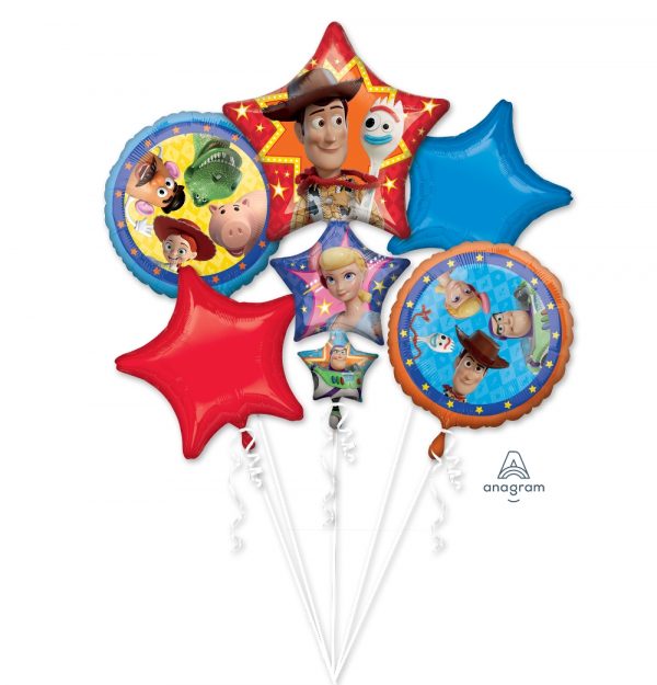 Toy Story 4 5-Balloon Bouquet Party Supplies Decorations Ideas Novelty Gift 39515