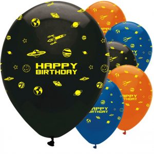 Happy Birthday Space Latex Balloons Party Supplies Decorations Ideas Novelty Gift