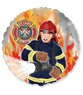 Fire Fighter 18in Balloon Party Supplies Decorations Ideas Novelty Gift 401582