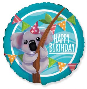 Happy Birthday Koala 18in Balloon Party Supplies Decorations Ideas Novelty Gift