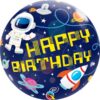 Happy Birthday Space 22in Bubble Balloon Party Supplies Decorations Ideas Novelty Gift 13079