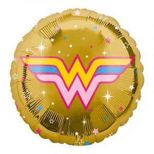 Gold Wonder Woman Standard Balloon Party Supplies Decorations Ideas Novelty Gift