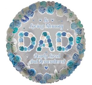 Loving Memory Of Dad 18in Balloon Party Supplies Decorations Ideas Novelty Gift