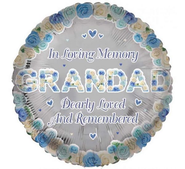 Loving Memory Of Grandad 18in Balloon Party Supplies Decorations Ideas Novelty Gift