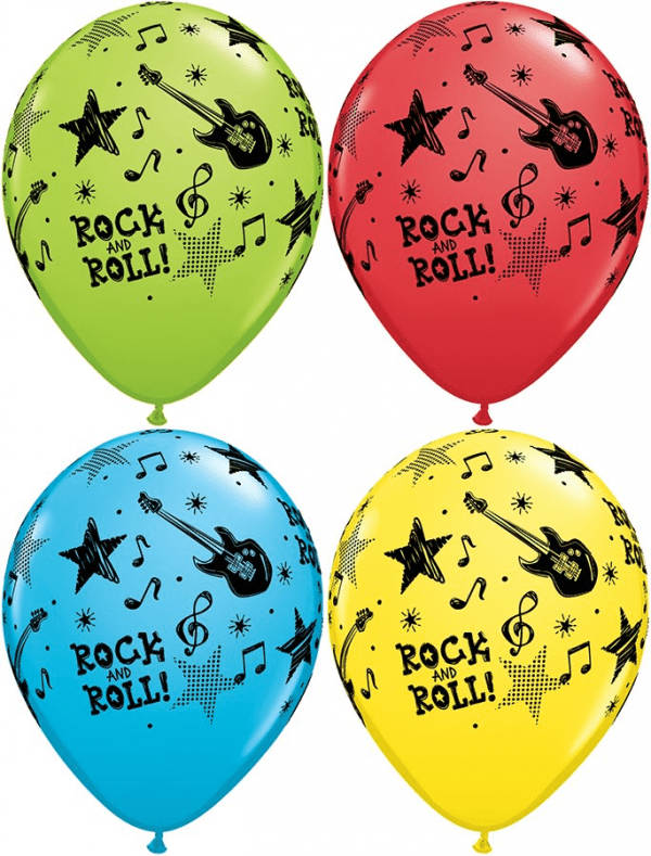 Rock N Roll Latex Balloons Party Supplies Decorations Ideas Novelty Gift