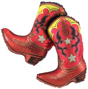 Dancing Western Boots Shape Balloon Party Supplies Decorations Ideas Novelty Gift