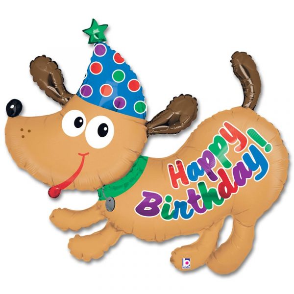 Brown Puppy Birthday 41in Supershape Balloon Party Supplies Decorations Ideas Novelty Gift 85744