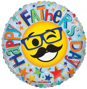 86107-18 Fathers Day Emoji Standard Balloon Party Supplies Decorations Ideas Novelty Gift