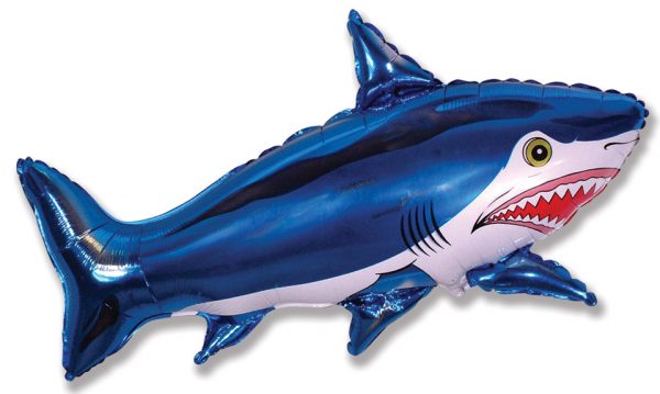 Blue Shark Supershape Balloon Party Supplies Decorations Ideas Novelty Gift