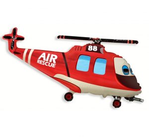 Air Rescue Helicopter 38in Shape Balloon Party Supplies Decorations Ideas Novelty Gift 901747R