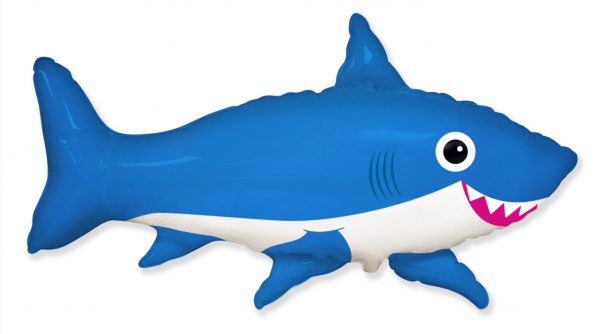 Blue Cartoon Shark Supershape Balloon Party Supplies Decorations Ideas Novelty Gift