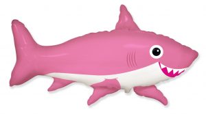 Pink Cartoon Shark Supershape Balloon Party Supplies Decorations Ideas Novelty Gift