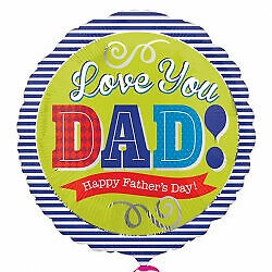 Fathers Day Love You Standard Balloon Party Supplies Decorations Ideas Novelty Gift