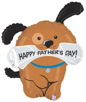 Fathers Day Puppy Supershape Balloon Party Supplies Decorations Ideas Novelty Gift