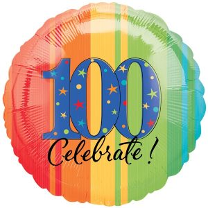 Rainbow Celebrate 100 Standard Balloon Party Supplies Decorations Ideas Novelty Gift