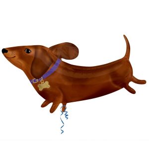 Dachshund Sausage Dog Shape Balloon Party Supplies Decorations Ideas Novelty Gift