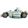 Grey Formula 1 Car Shape Balloon Party Supplies Decorations Ideas Novelty Gift