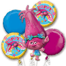 Trolls Poppy Balloon Bouquet Party Supplies Decorations Ideas Novelty Gift