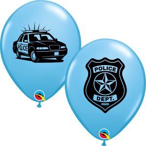 Police Badge 11in Latex Balloons Party Supplies Decorations Ideas Novelty Gift 86592