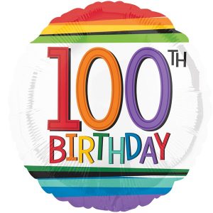 Rainbow 100th Birthday Balloon Party Supplies Decorations Ideas Novelty Gift