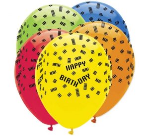 Building Blocks Latex Balloons 6pcs Party Supplies Decoration Ideas Novelty Gift RB298
