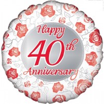 Ruby Red 40th Anniversary Balloon Party Supplies Decoration Ideas Novelty Gift 228601