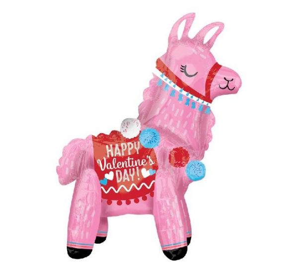 Valentines Llama Air Centrepiece 22in Balloon Party Supplies Decoration Ideas Novelty Gift 40523