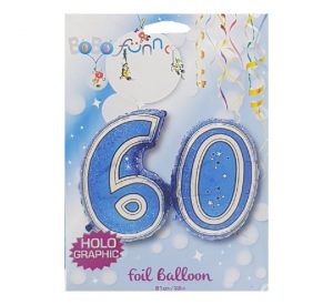 Jointed Blue 60th Birthday Jumbo Balloon 60th birthday Party Supplies Decoration Ideas Novelty Gift 114512