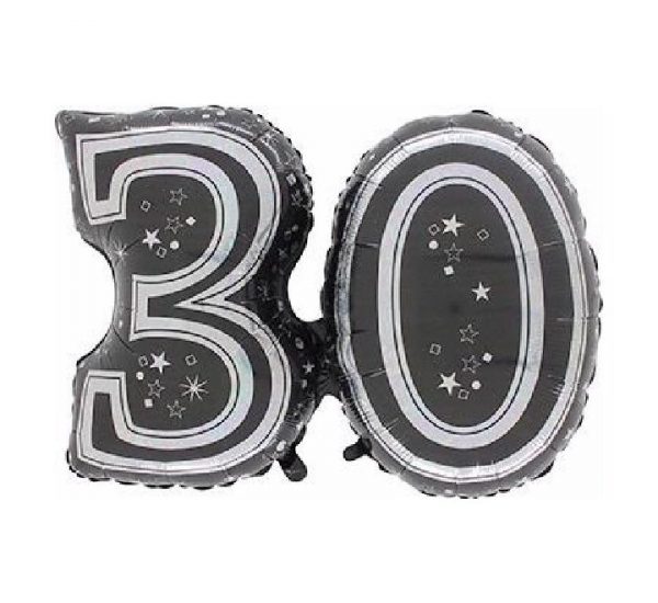 Jointed Black 30th Birthday Jumbo Balloon Party Supplies Decoration Ideas Novelty Gift 990885