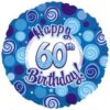 Blue Dazzeloon 60th Birthday Balloon Party Supplies Decorations Ideas Novelty Gift