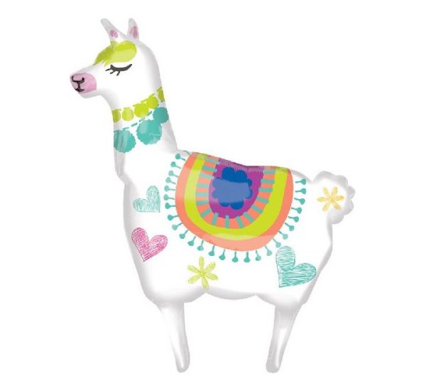 Llama Hearts Jumbo 36in Supershape Balloon Party Supplies Decoration Ideas Novelty Gift 38478