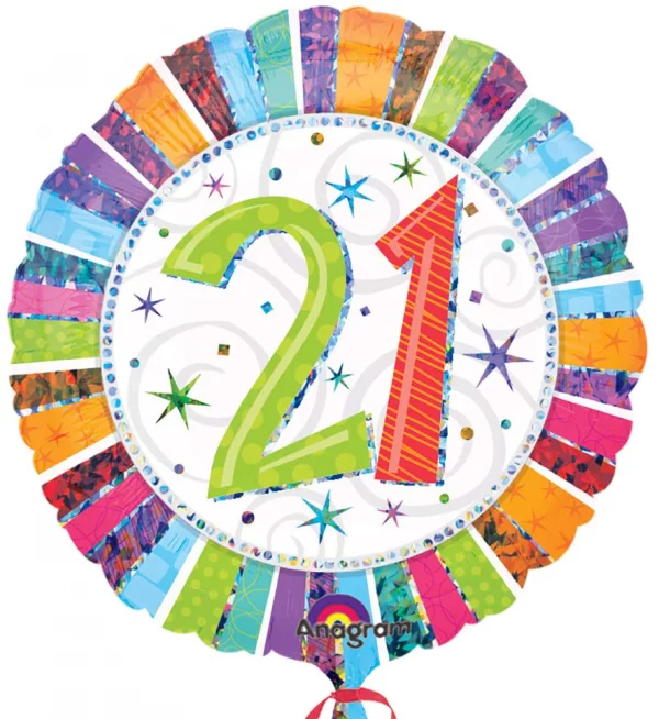 Multi-coloured 21st Birthday Balloon Party Supplies Decorations Ideas Novelty Gift