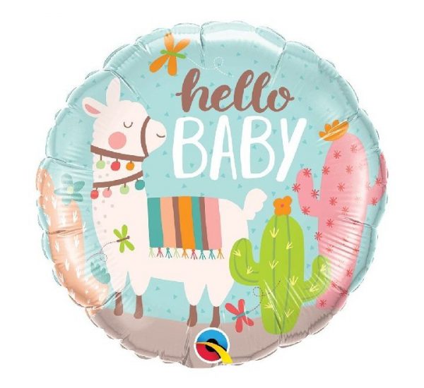 Hello Baby Llama 18in Standard Balloon Party Supplies Decoration Ideas Novelty Gift 78689