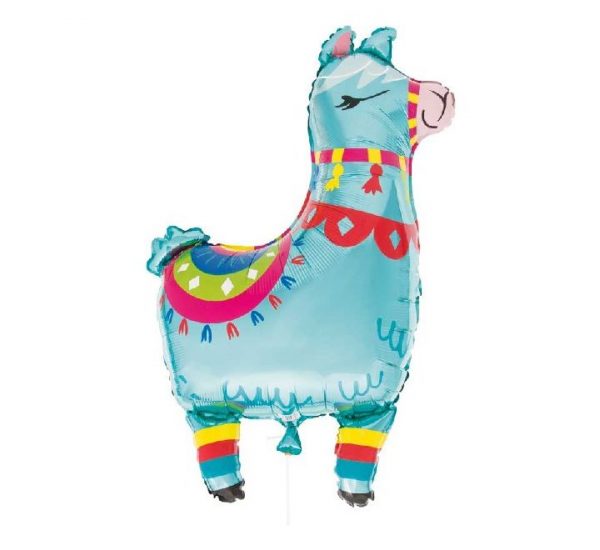 Blue Rainbow Llama 35in Jumbo Shape Balloon Party Supplies Decoration Ideas Novelty Gift 56601