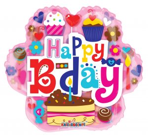 Happy Birthday Cakes Flower 18in Balloon Party Supplies Decoration Ideas Novelty Gift 19708