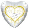 Heart 25th Anniversary Balloon Party Supplies Decorations Ideas Novelty Gift