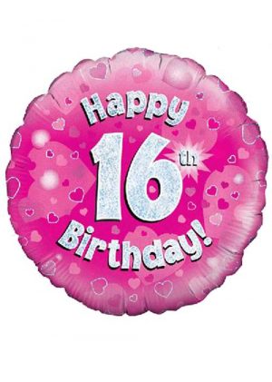 Pink Glitz 16th Birthday Standard Balloon Party Supplies Decoration Ideas Novelty Gift 227673