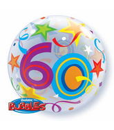 Happy 60th Birthday Bubble Balloon Party Supplies Decoration Ideas Novelty Gift 24172