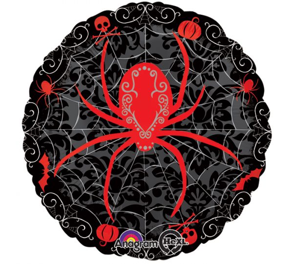 Black Bone Spider Web Halloween 18in Balloon Party Supplies Decoration Ideas Novelty Gift 29045