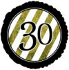 Black Gold White Age 30 Balloon Party Supplies Decorations Ideas Novelty Gift