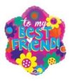 To My Best Friend Flower 18in Balloon Party Supplies Decoration Ideas Novelty Gift 33305