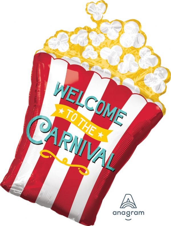 Popcorn Welcome To The Carnival 29in Balloon Party Supplies Decoration Ideas Novelty Gift 37906