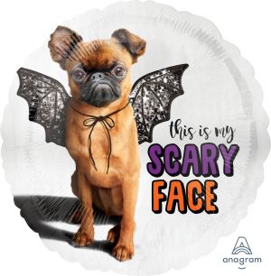Scary Face Puppy Halloween 18in Balloon Party Supplies Decoration Ideas Novelty Gift 38110