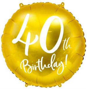 Gold Happy 40th Birthday Balloon Party Supplies Decoration Ideas Novelty Gift 402545