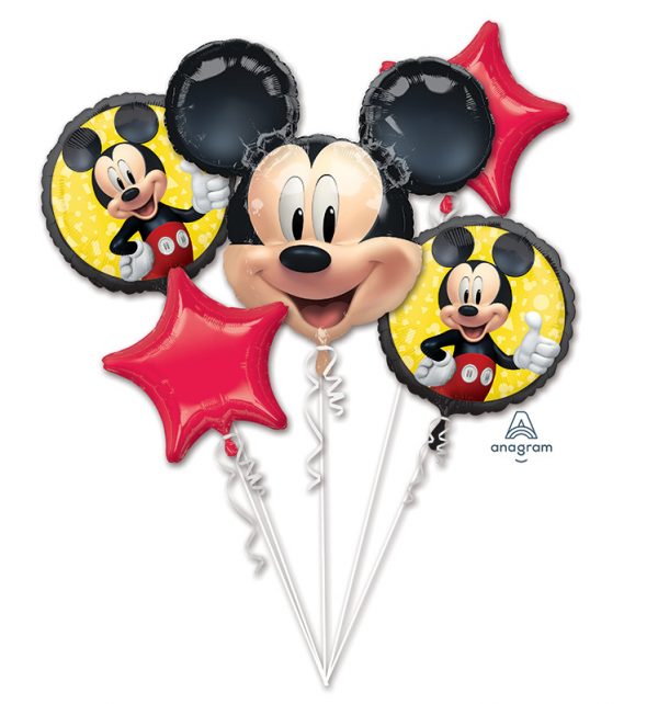 Mickey Mouse Forever 5 Balloon Bouquet Bouquet Party Supplies Decoration Ideas Novelty Gift 40701