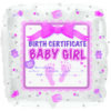 New Baby Girl Birth Certificate 18in Balloon Party Supplies Decoration Ideas Novelty Gift 414005