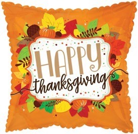 Happy Thanksgiving Pillow 18in Balloon Party Supplies Decorations Ideas Novelty Gift 414028