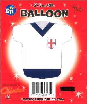 White England Football Shirt 22in Shape Balloon Party Supplies Decoration Ideas Novelty Gift 436086