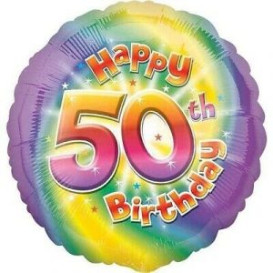 Psychedelic Happy 50th Birthday Balloon Party Supplies Decoration Ideas Novelty Gift 25912