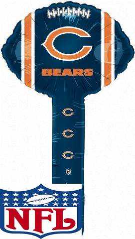 Chicago Bears Air Fill Hammer 9in Balloon Party Supplies Decoration Ideas Novelty Gift 888045